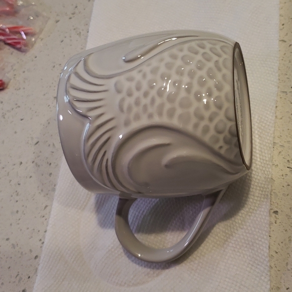 Starbucks 2013 Mug Siren Winking Mermaid 14 Oz Mug Bone China Gray 3 D - Picture 3 of 5